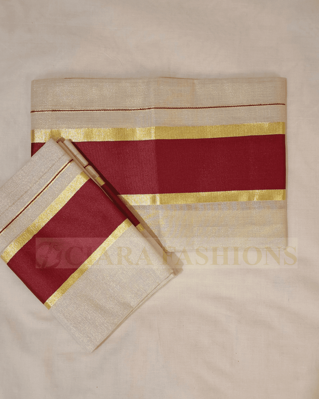 Kerala Tissue Single Set Mundu 2.8 Mtr