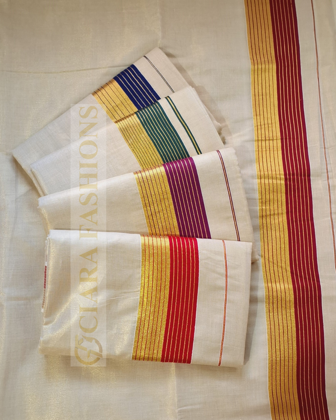 KERALA TISSUE SAREE WITH PREMIUM FANCY BORDER