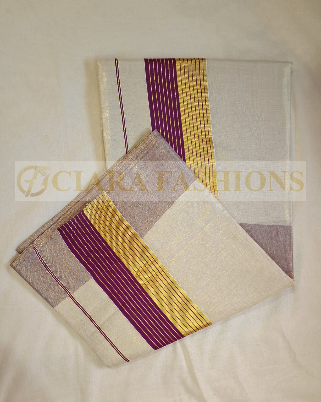 KERALA TISSUE SAREE WITH PREMIUM FANCY BORDER
