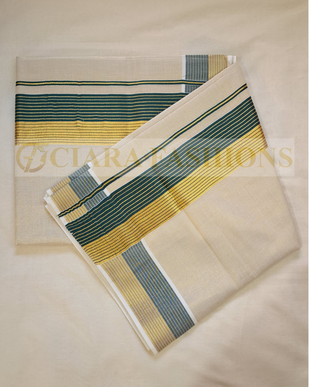 KERALA TISSUE SAREE WITH PREMIUM FANCY BORDER
